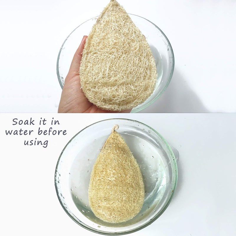 Miw Piw Natural Loofah Dish Sponge Pack 3 Vegetable Scrubber for Kitchen -100% Biodegradable Compostable Dishwashing Scouring Pad Zero Waste Plastic Free Eco Friendly Sustainable - Image 5